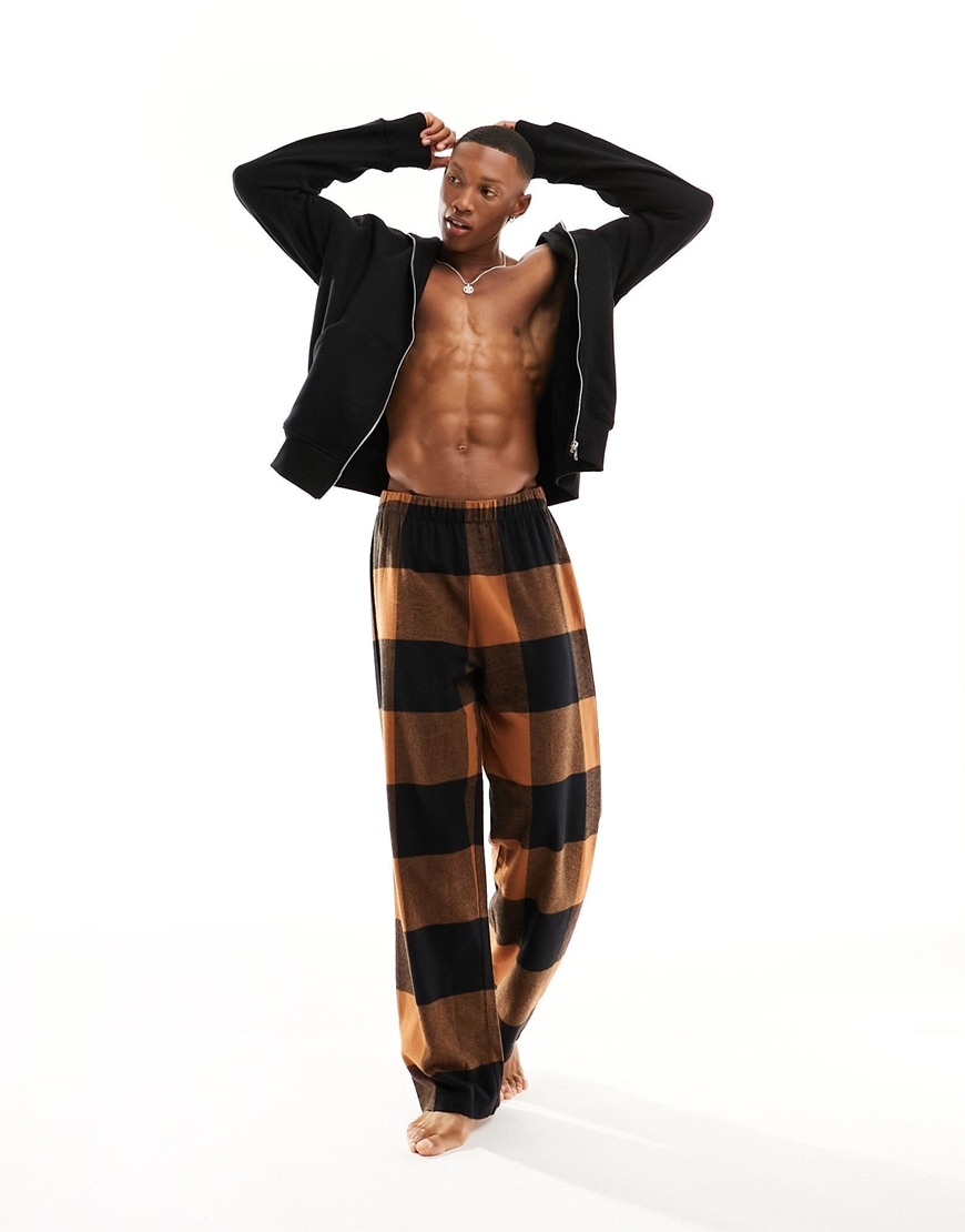 Checked loungewear trousers