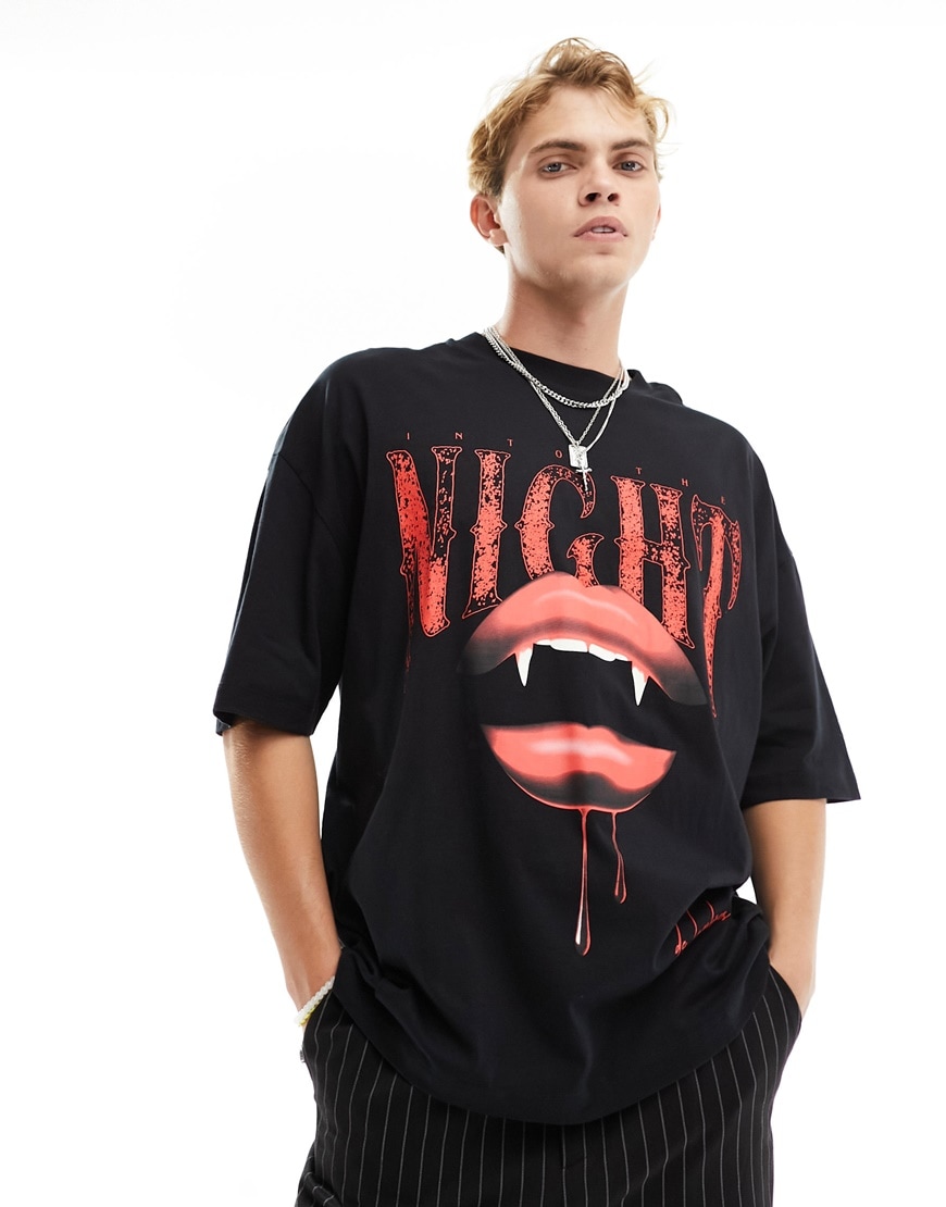 Man wearing graphic-print T-shirt | ASOS Style Feed