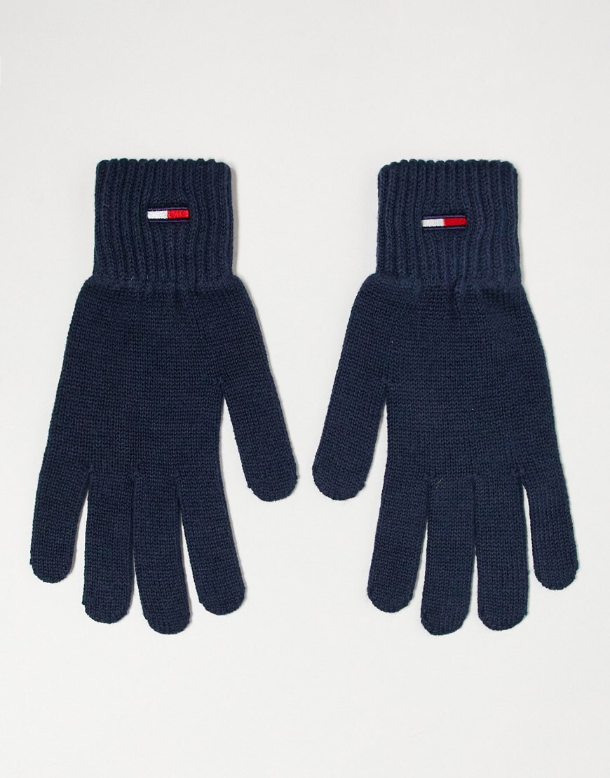 Tommy Jeans flag gloves in blue