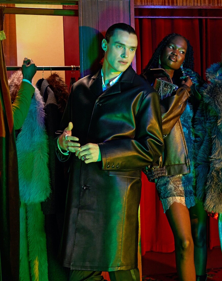 Leather coat