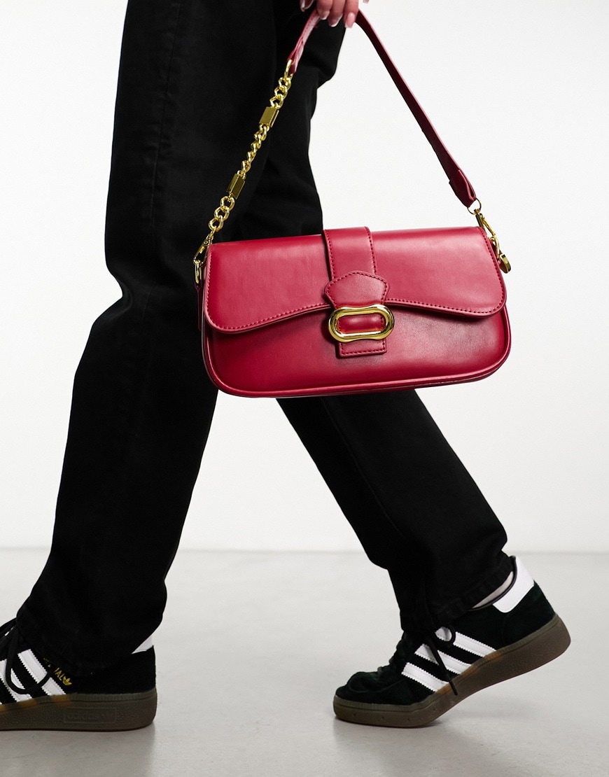 Red shoulder bag