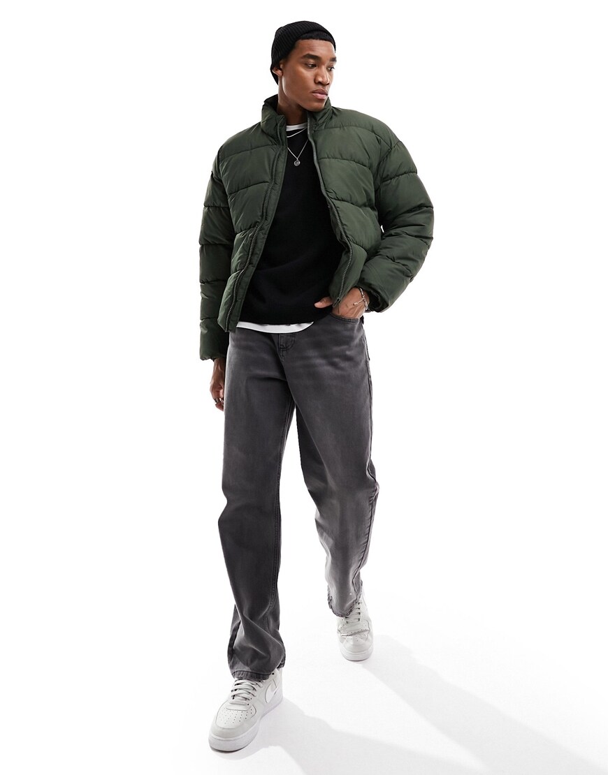 Jack & Jones padded jacket in khaki | ASOS Style Feed