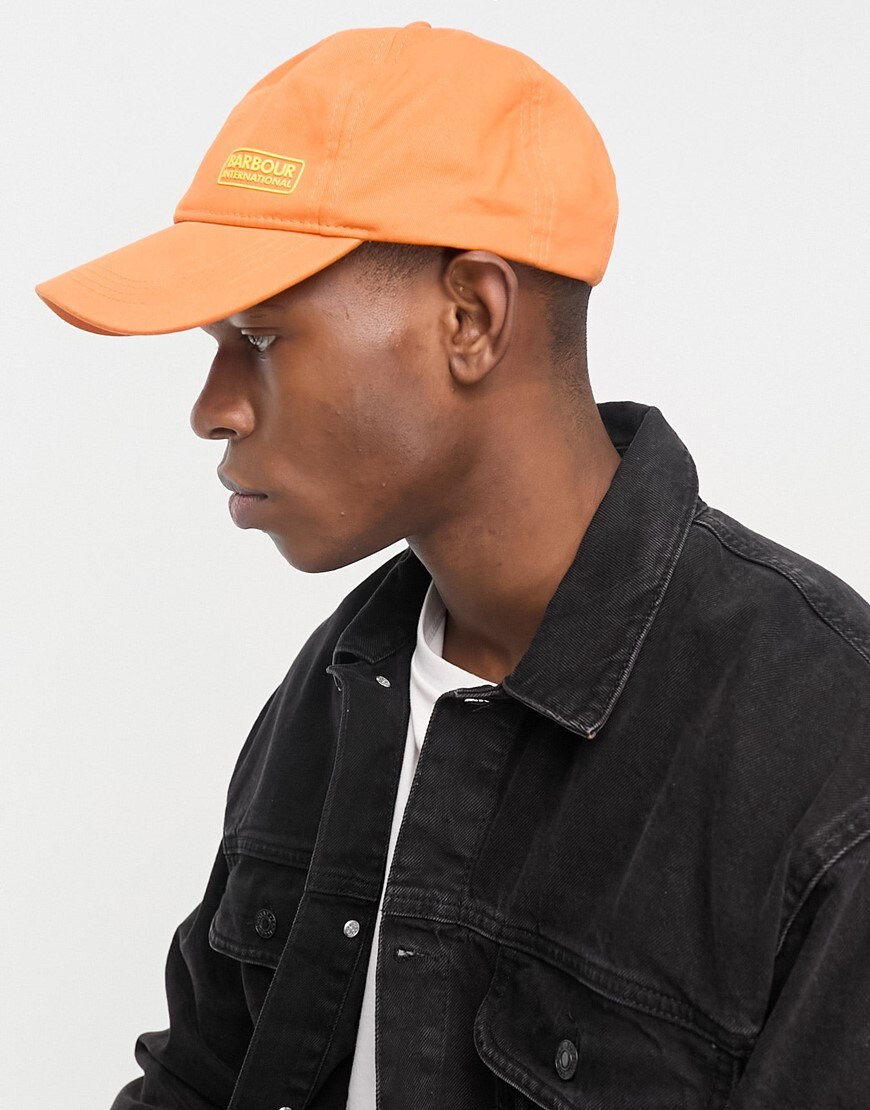 Barbour International Norton drill cap in orange
