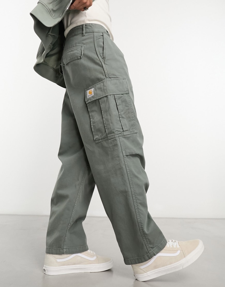 model wearing cargo trousers