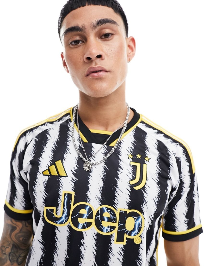 model wearing football jersey
