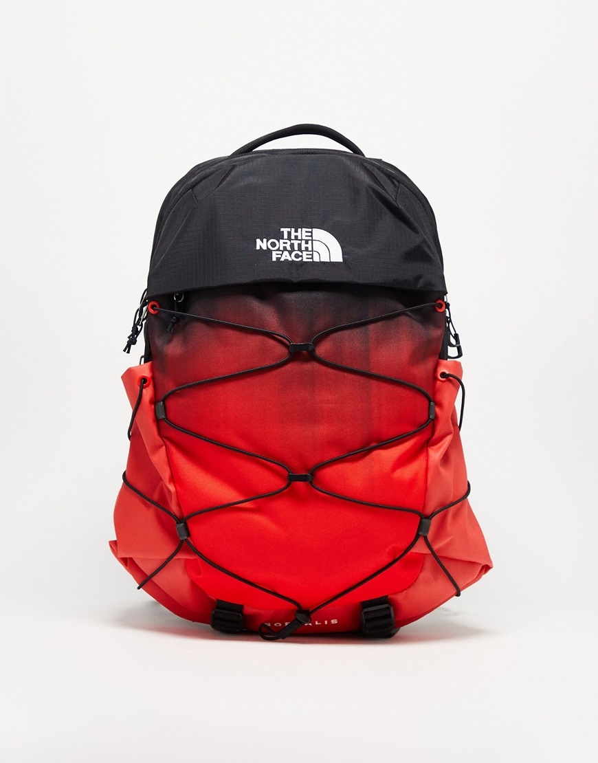 black and red the north face bag