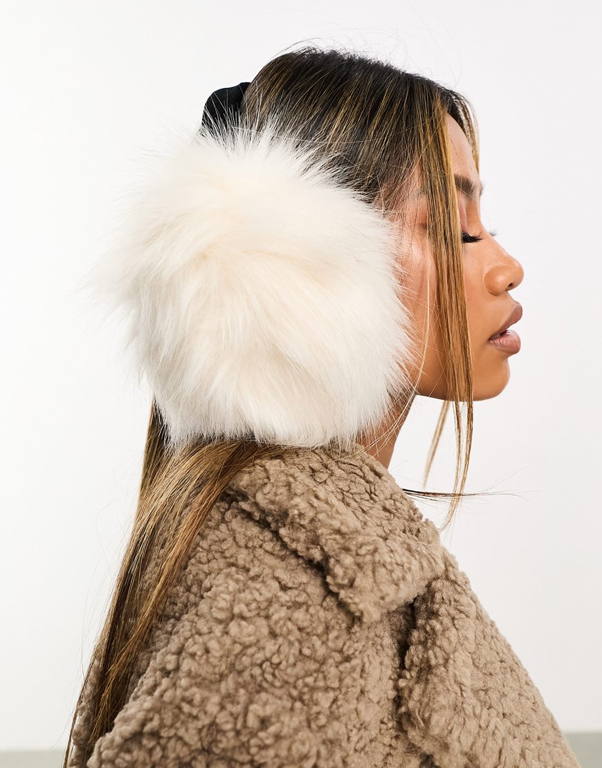 ASOS DESIGN oversized ear muffs in faux fur | Style Feed