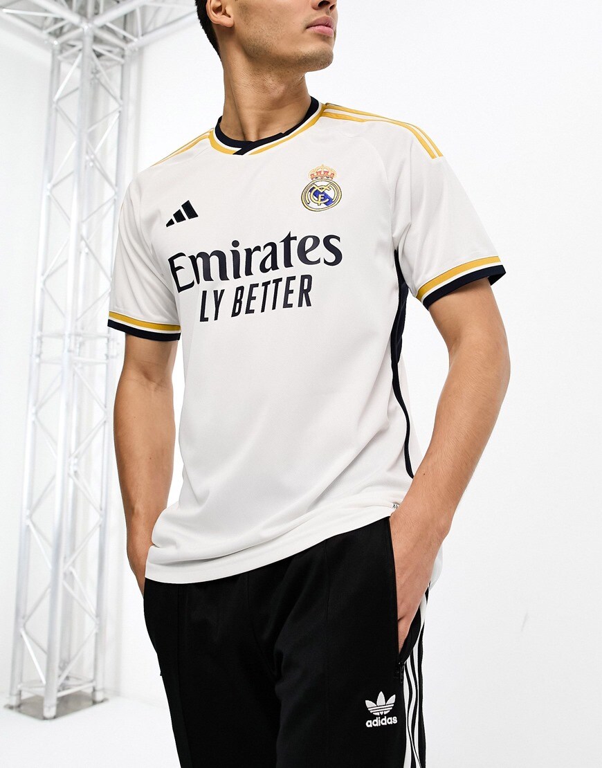 adidas Originals Real Madrid 23/24 Home Jersey in white