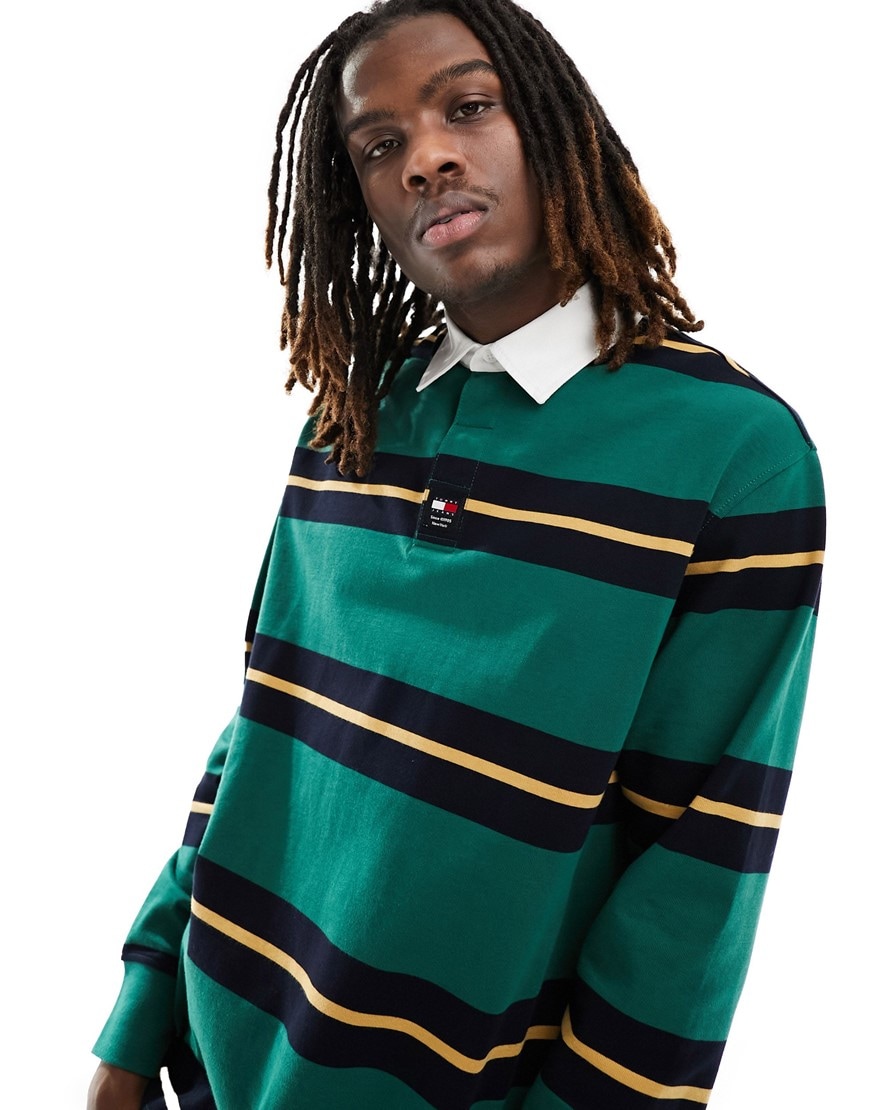 Tommy Hilfiger rugby shirt green and blue