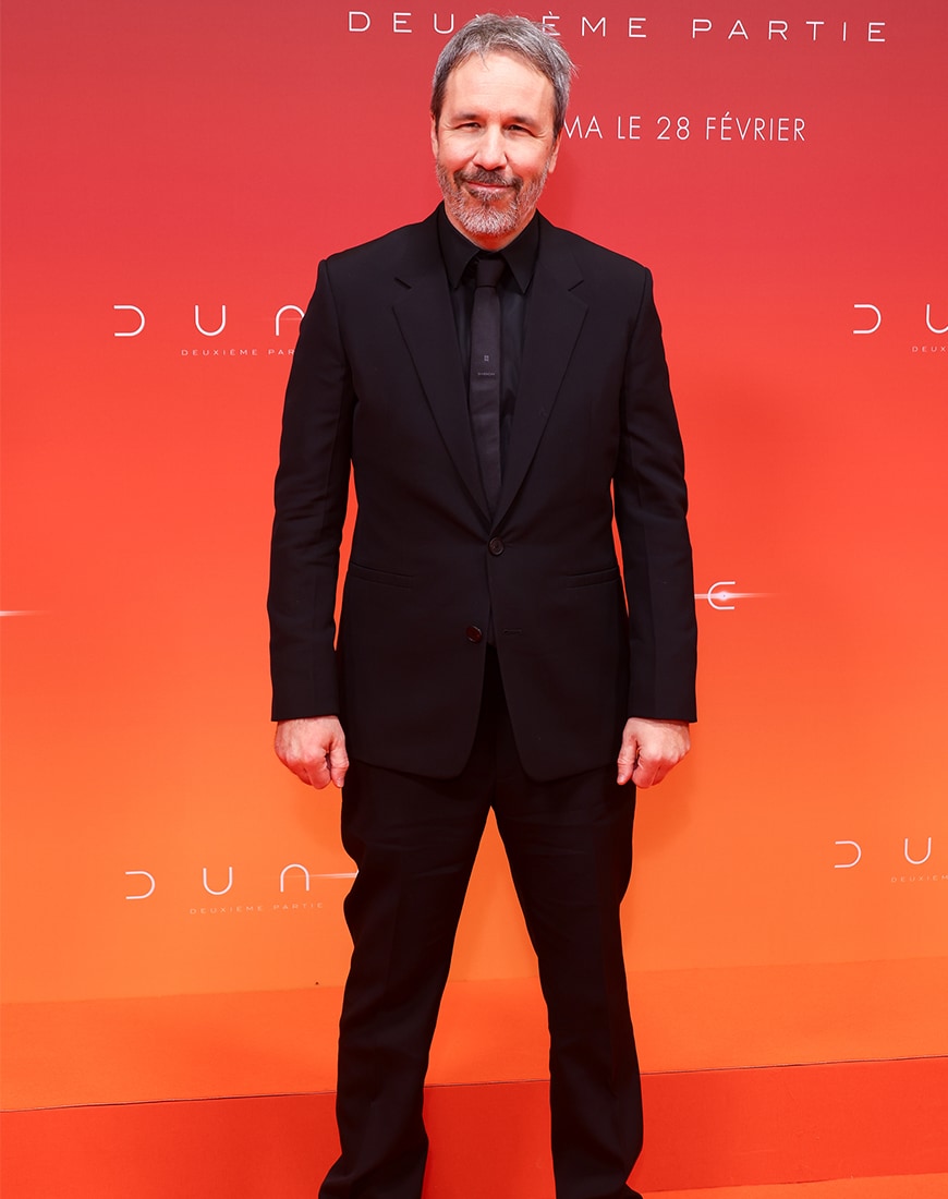 Denis Villeneuve in an all-black suit