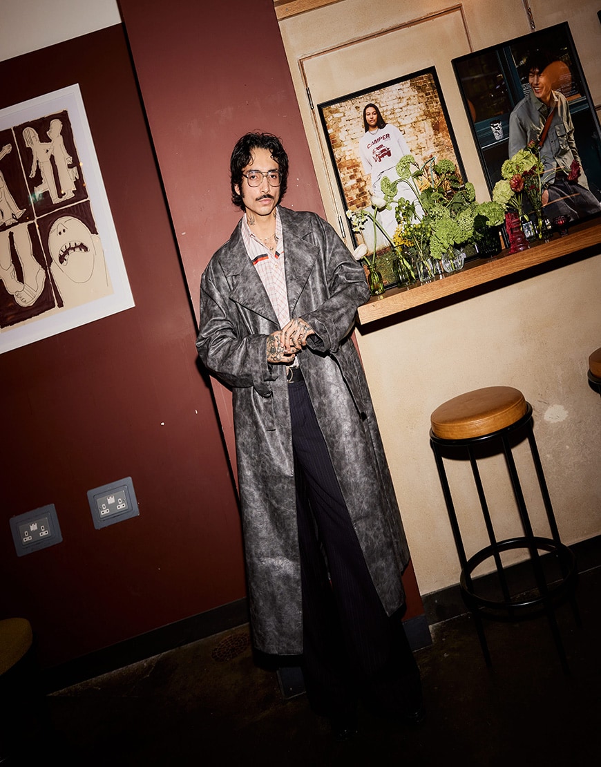 Stucci Gus in overcoat and shirt|ASOS Style Feed