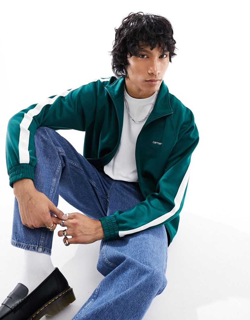 Carhartt WIP benchill track jacket in green | ASOS Style Feed