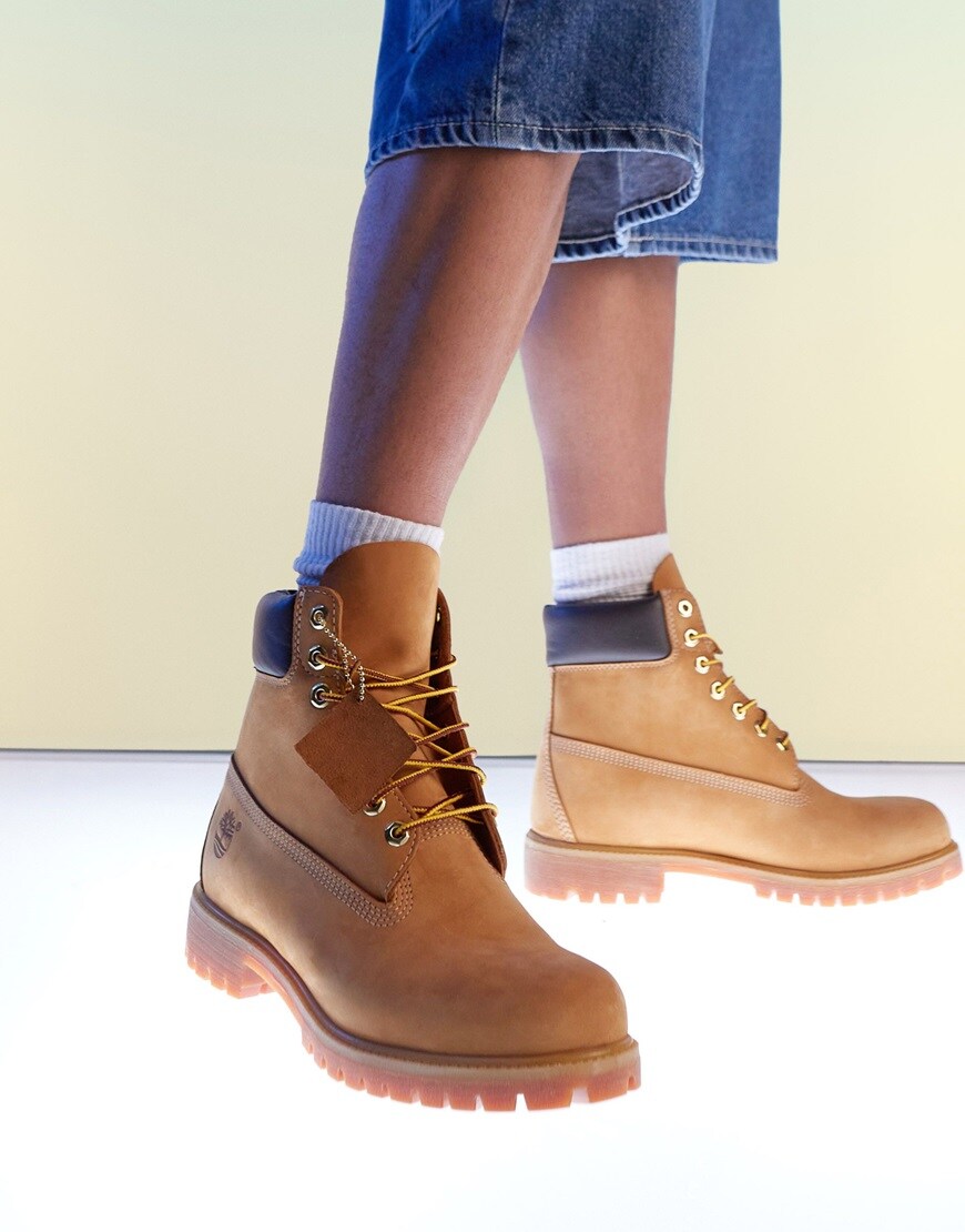Timberland 6 inch Premium boots in wheat tan nubuck