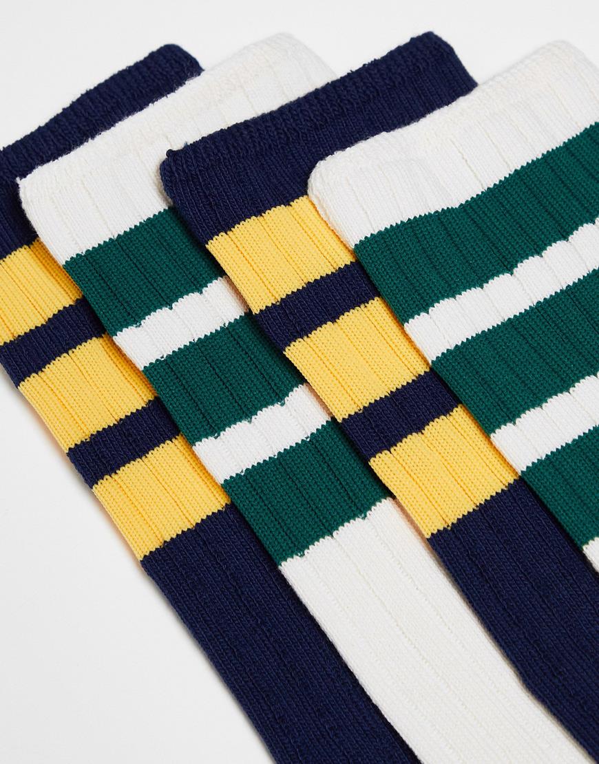 adidas Originals 2 pack crew socks in retro colours | ASOS Style Feed