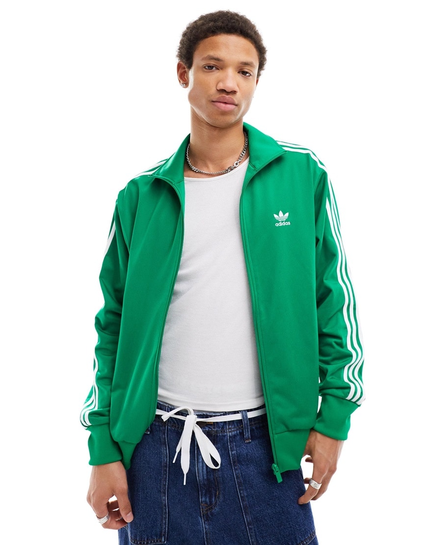 adidas Originals firebird track jacket in green | ASOS Style Feed