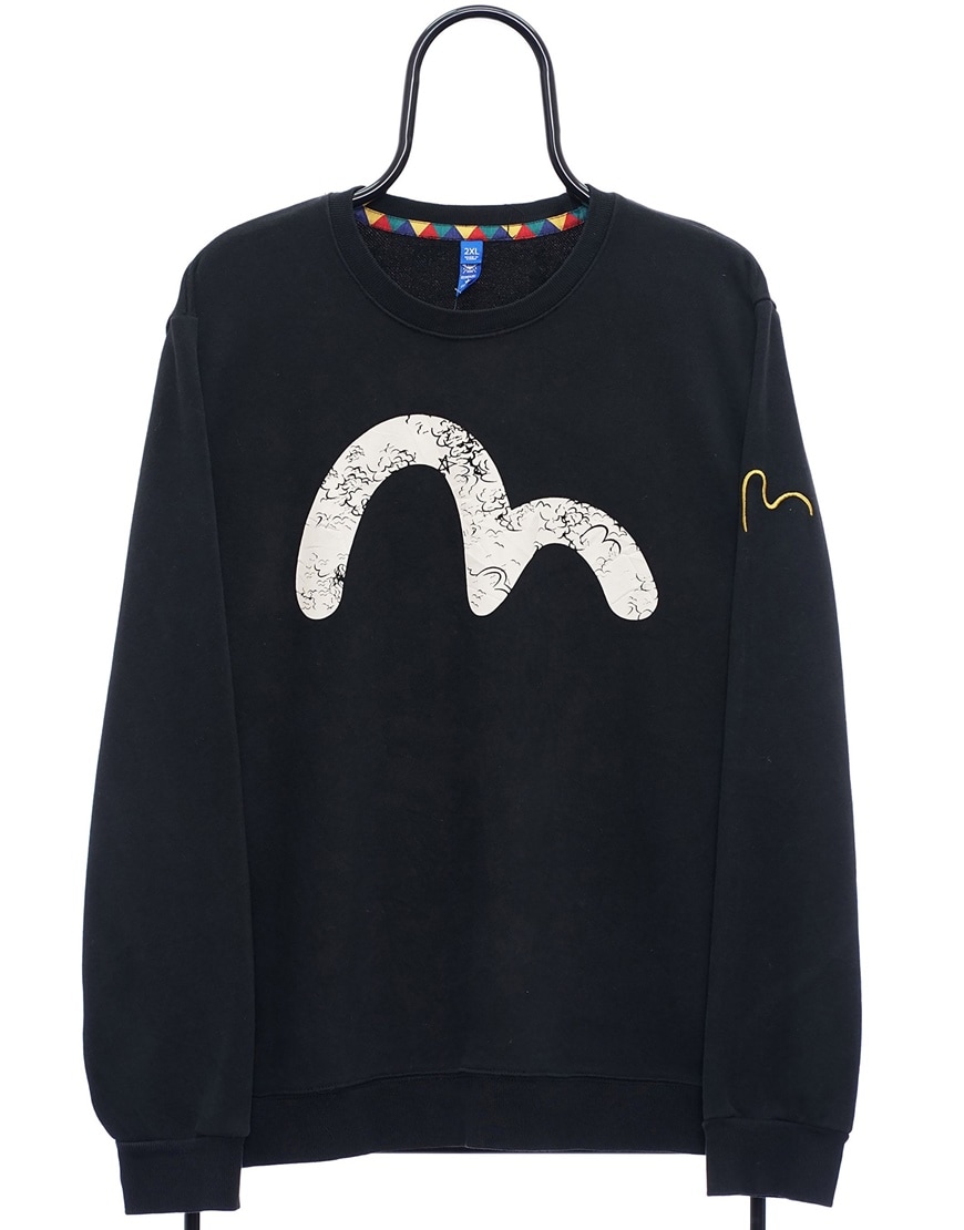 Evisu sweatshirt in black | ASOS Style Feed