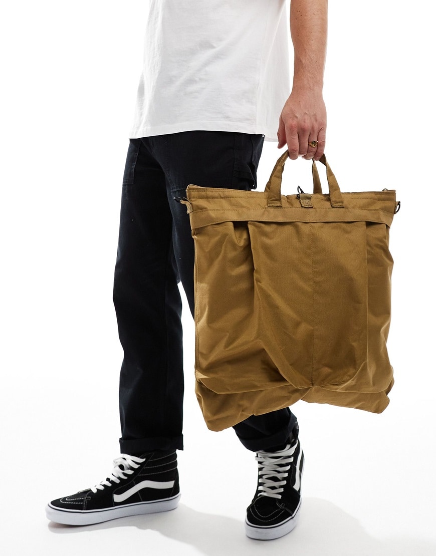 ASOS DESIGN heavyweight tote with cross body strap in camel | ASOS Style Feed