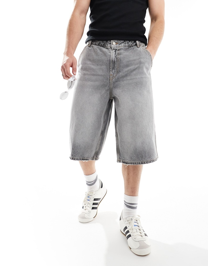 Bershka baggy denim jorts | ASOS Style Feed