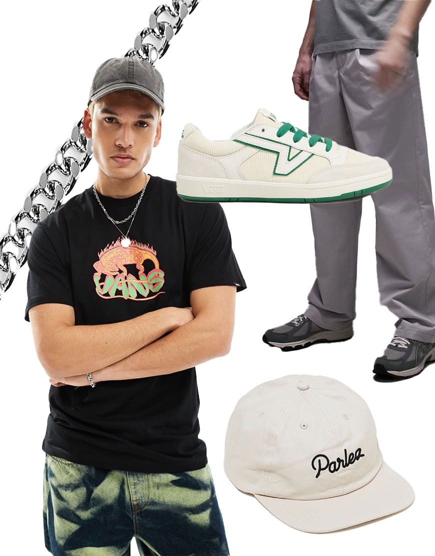 A skateboarding look featuring Vans and ASOS DESIGN | ASOS Style Feed