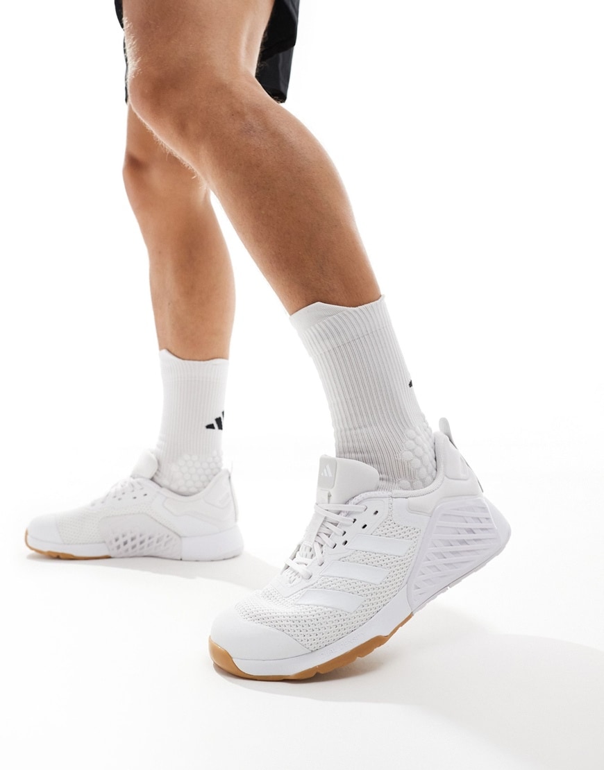 adidas Performance Dropset 3 sneakers in white | ASOS Style Feed
