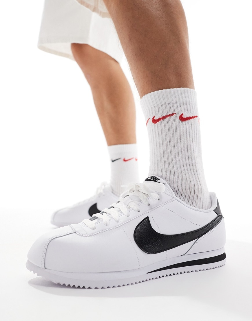 Nike Cortez leather sneakers in white and black | ASOS Style Feed