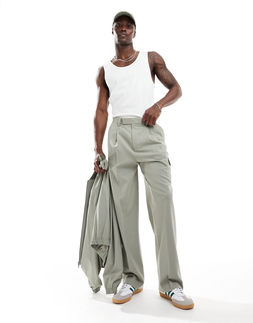 Wide-leg smart cargo trousers | ASOS Style Feed