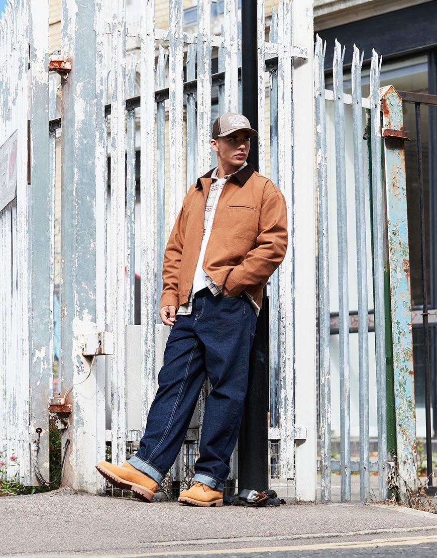 Utility trend - jacket, denim jeans and Timberlands | ASOS Style Feed