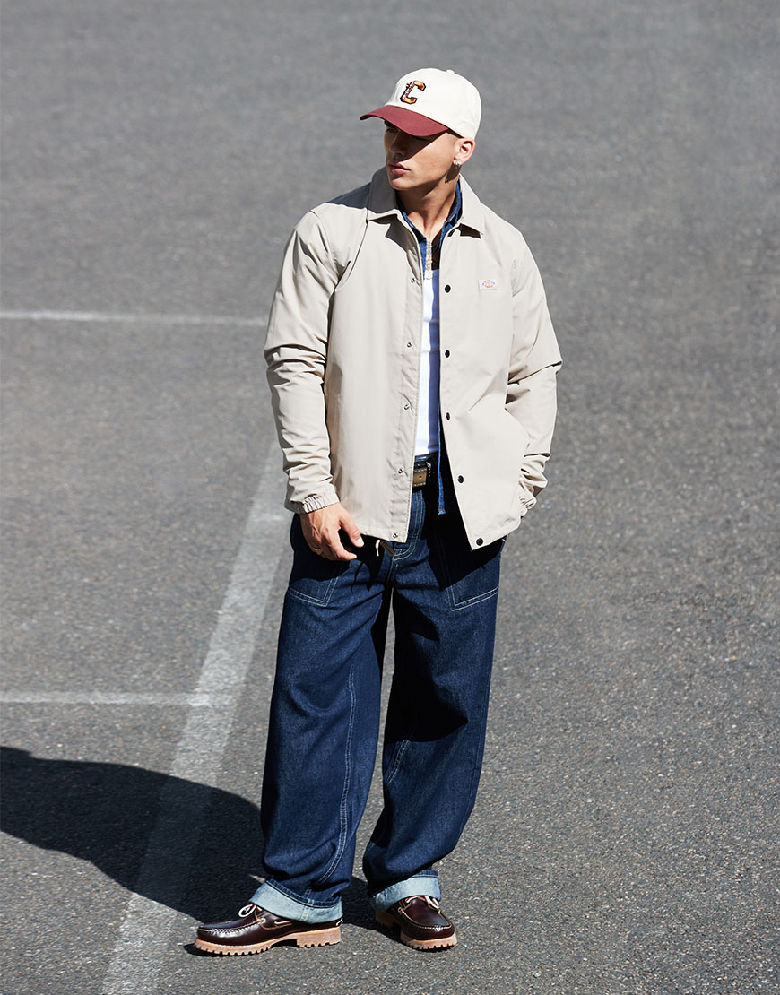 Utility trend - Dickies jacket, denim jeans and brown shoes | ASOS Style Feed