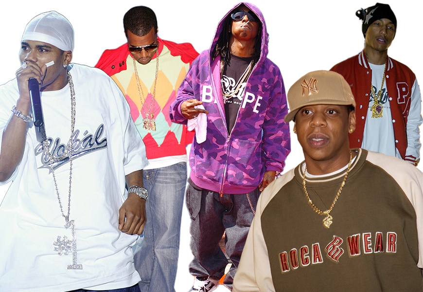 Collage of Nelly, Jay-Z, Kanye West, Pharrell Williams and Lil Wayne
