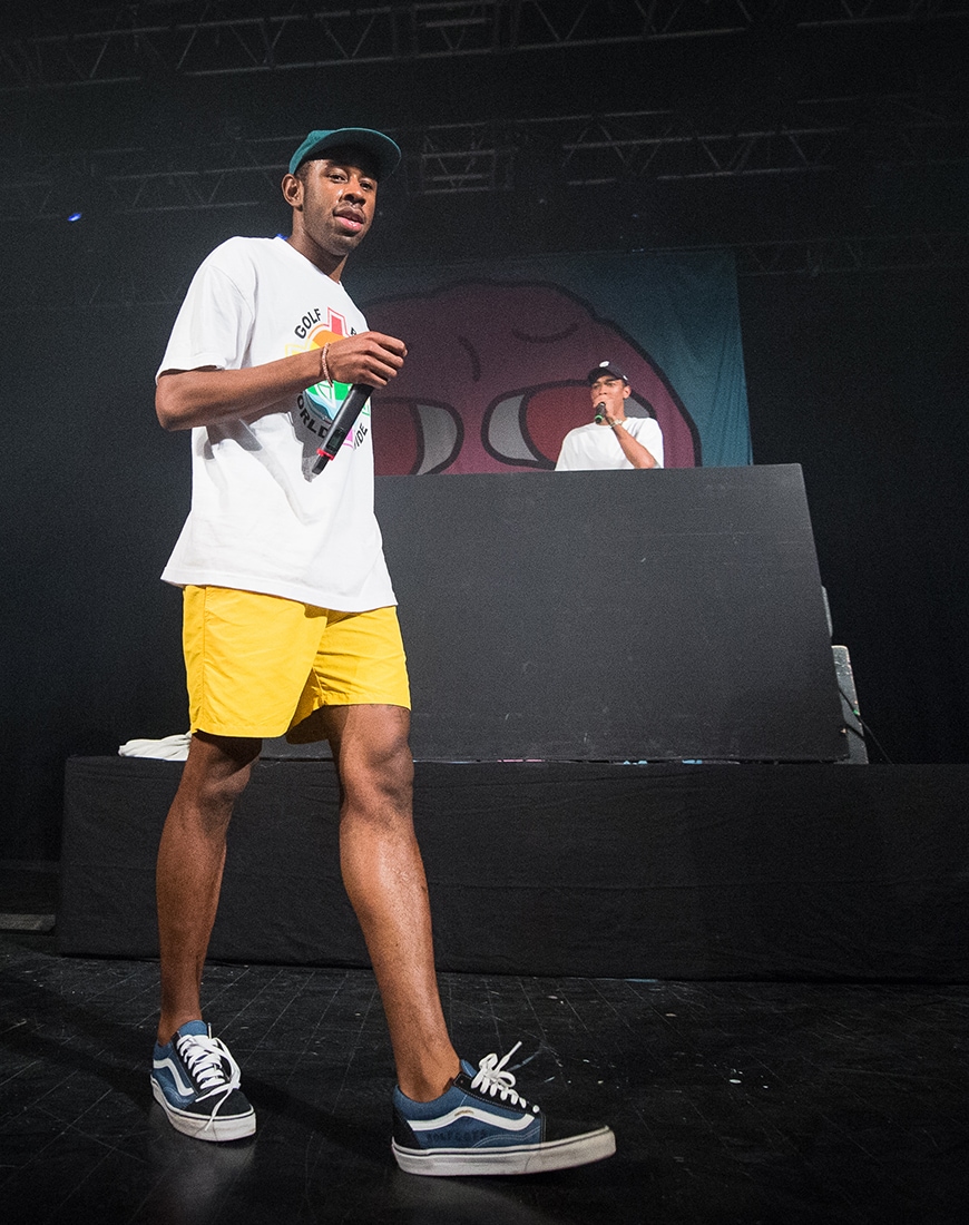 Tyler, the Creator on stage at a concert