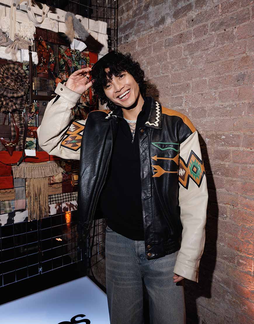 Feliciano wearing a leather jacket | ASOS Style Feed