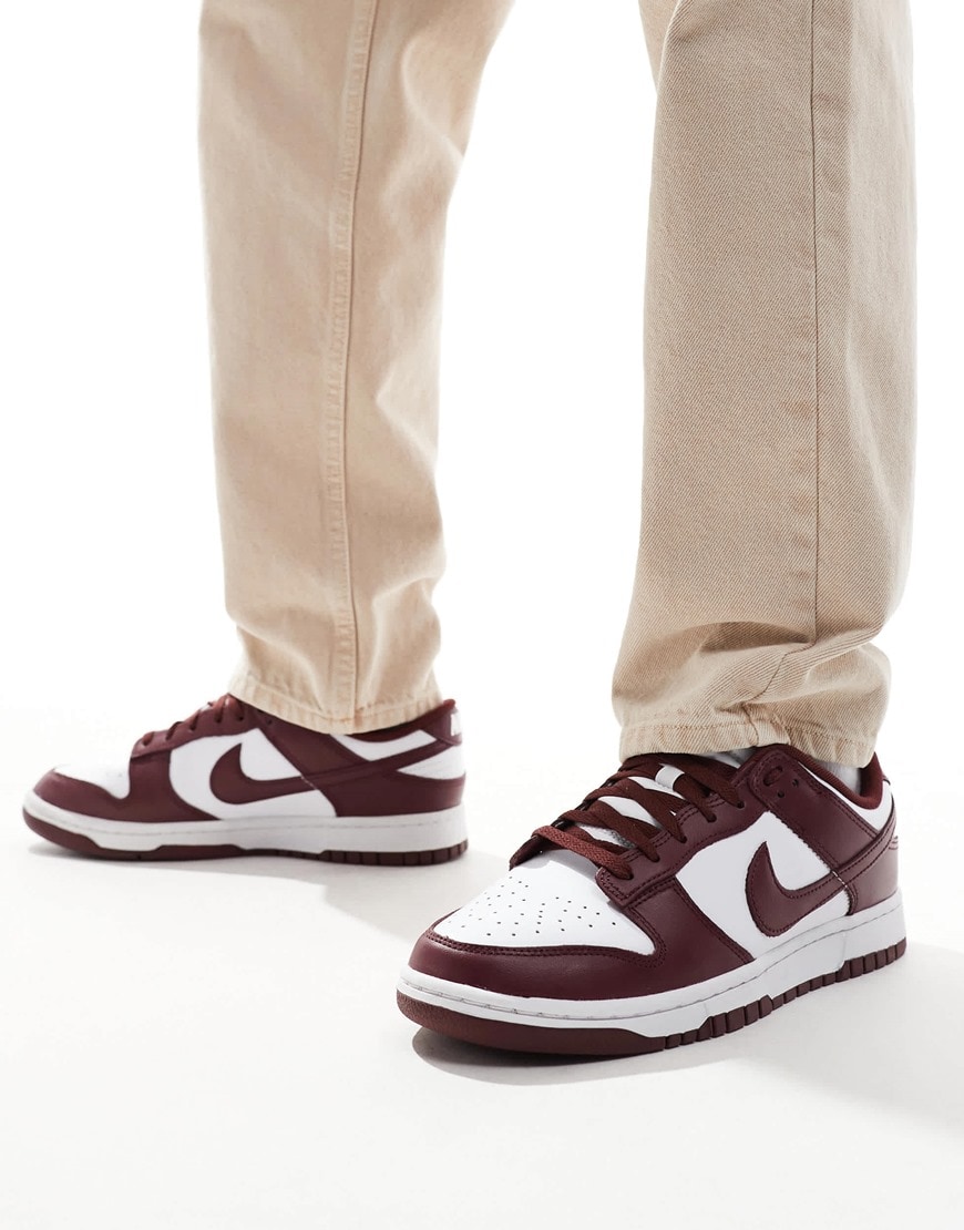 Nike Dunk Low Retro sneakers in burgundy and white