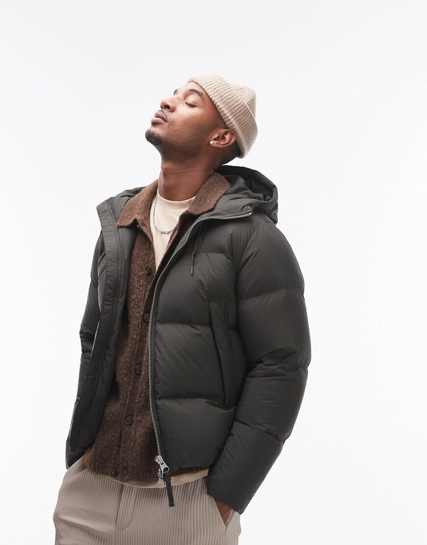 Man wearing puffer jacket