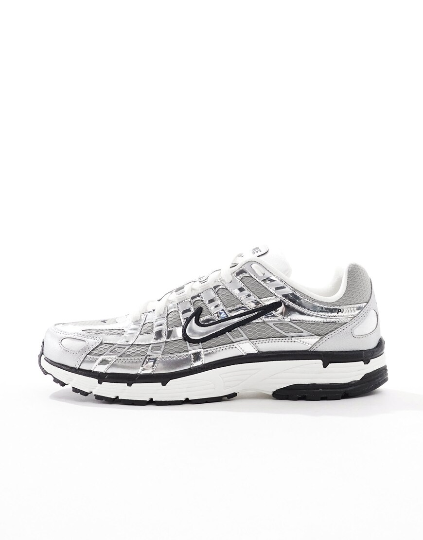 Nike P-6000 silver trainers