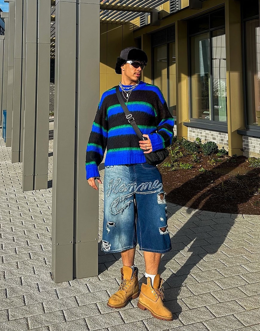Man wearing Timberlands