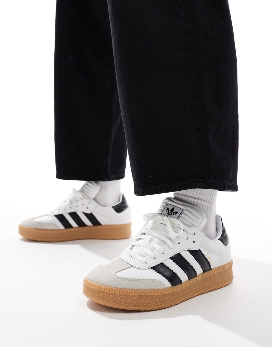adidas Originals Samba XLG sneakers in white and black