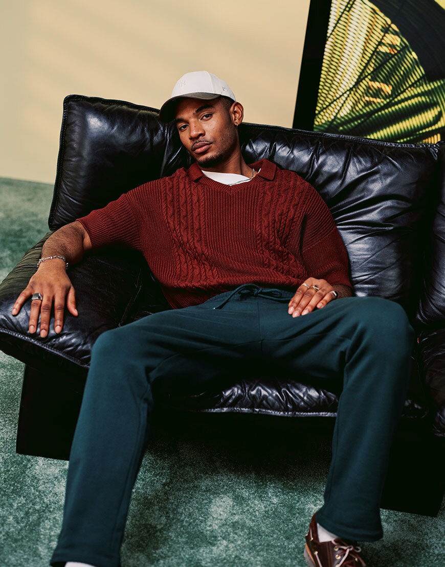 Model wearing cable knit top | ASOS Style Feed