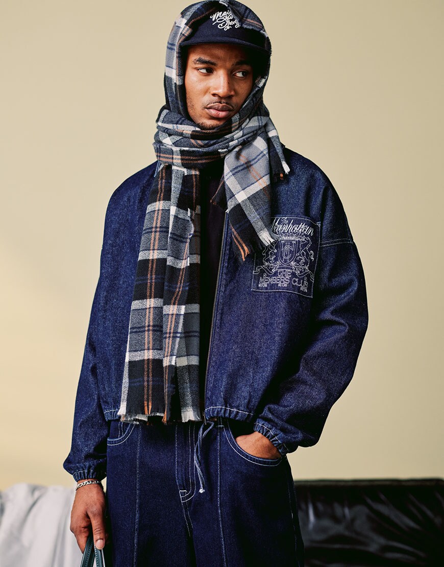 Model wearing cap and scarf | ASOS Style Feed