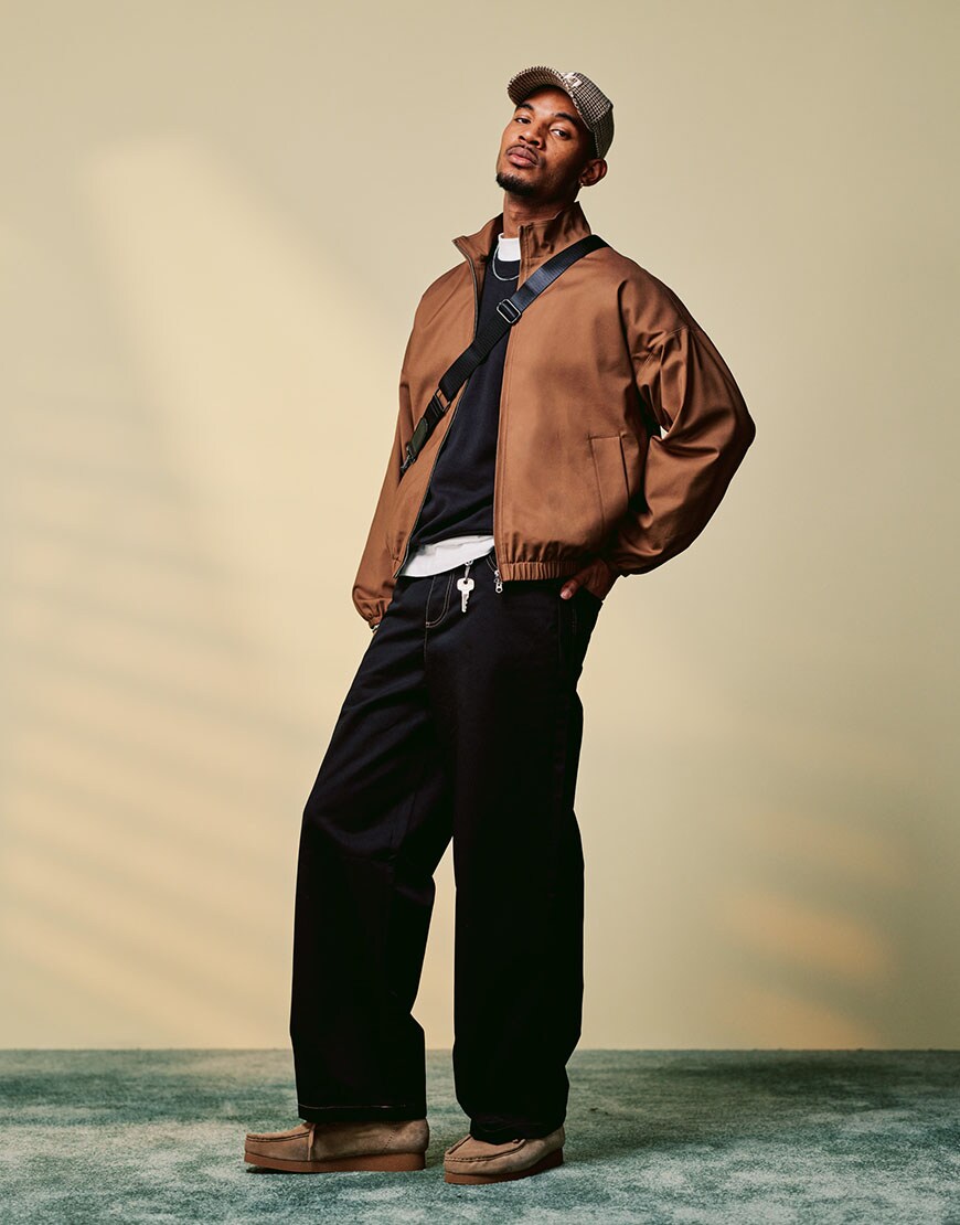 Model wearing Harrington jacket | ASOS Style Feed