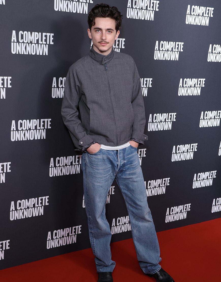 Timothée Chalamet wearing a streetwear outfit