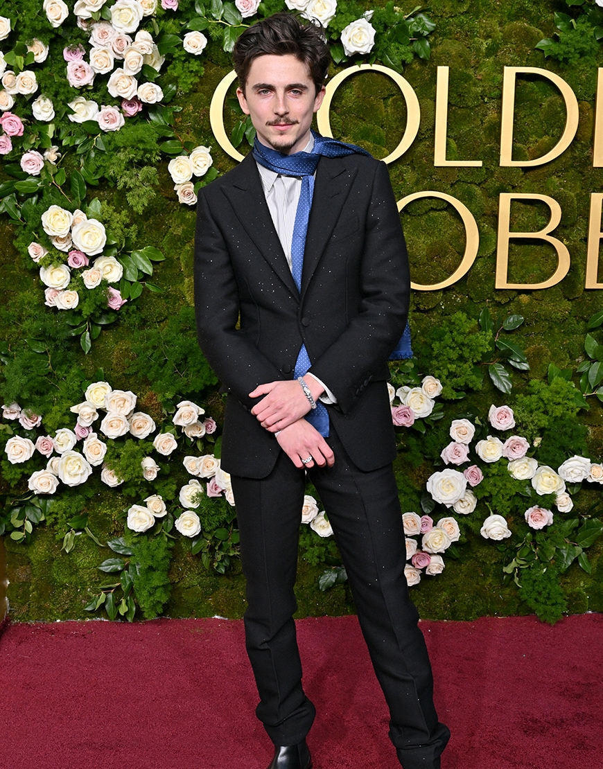 Timothée Chalamet wearing a suit