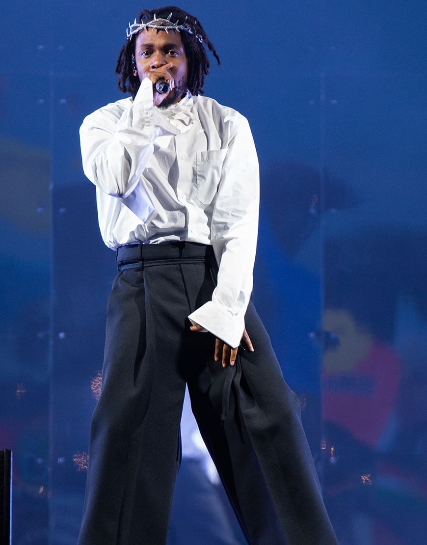 Kendrick Lamar in black and white suiting | ASOS Style Feed