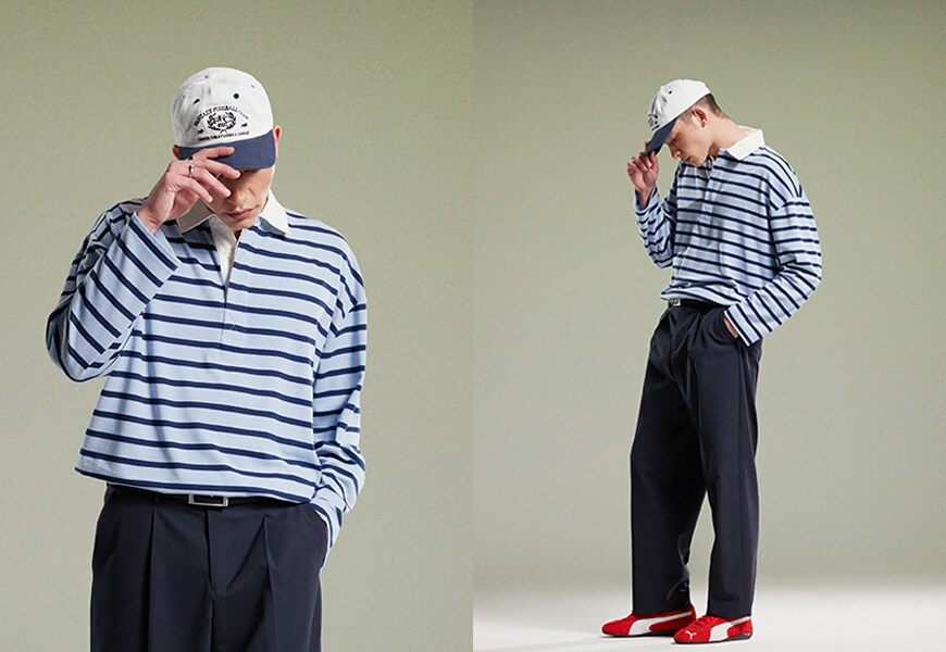 Model wears striped top and tailored trousers | ASOS Style Feed