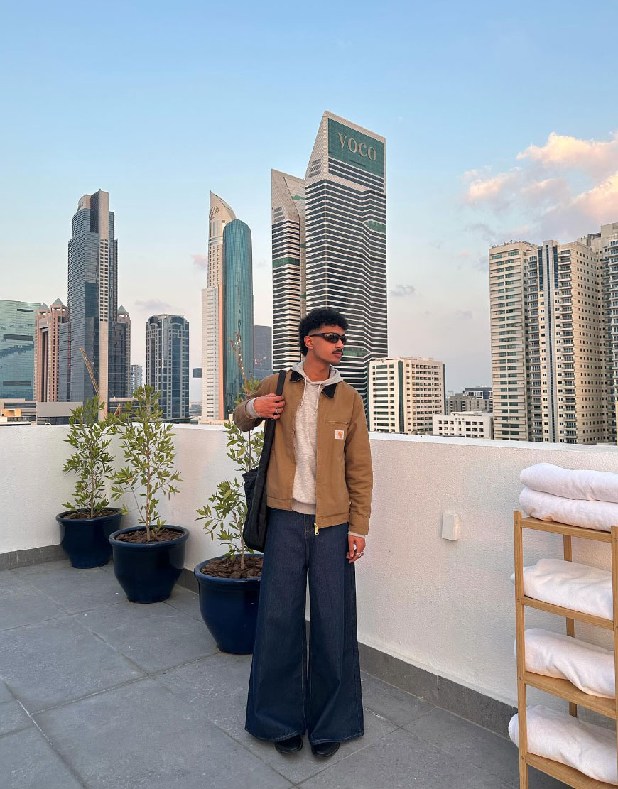 Man Wearing Baggy Jeans
