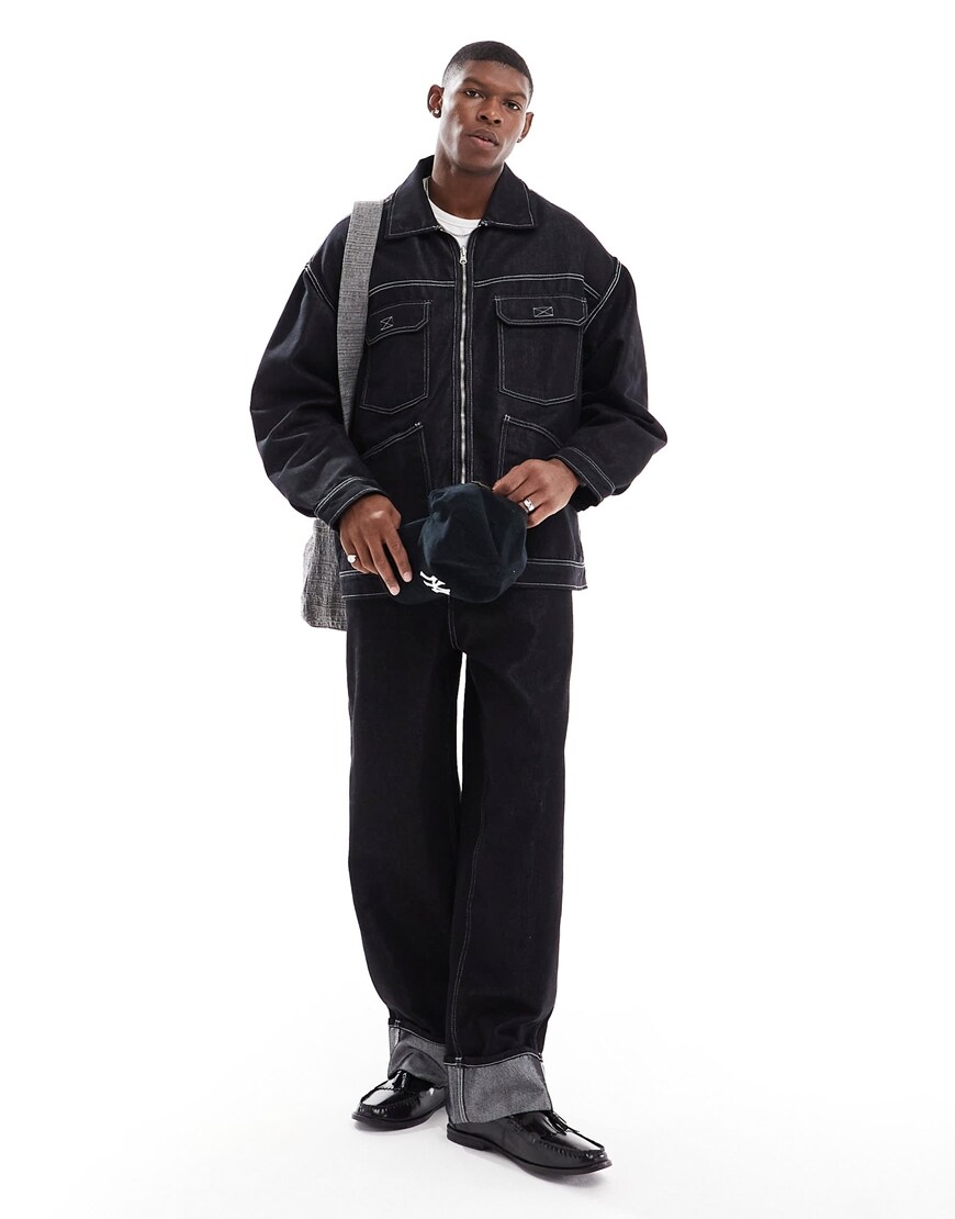 Man Wearing Denim Co-ord