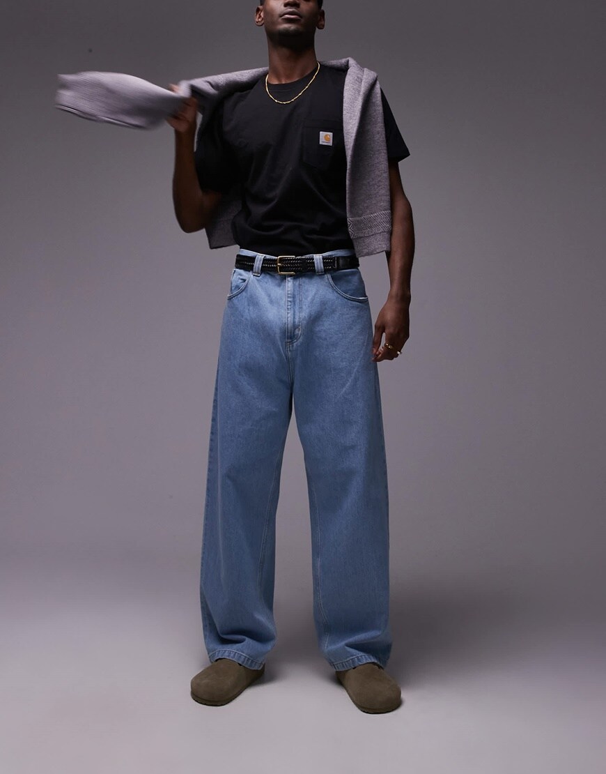 Carhartt WIP brandon loose jeans in bleach stone wash | ASOS Style Feed