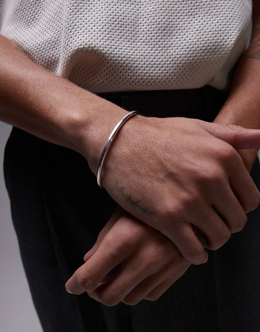 ARKET sterling silver minimal cylinder bracelet | ASOS Style Feed