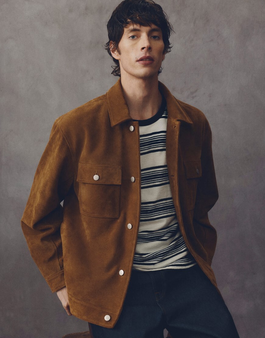 suede jacket in brown | ASOS Style Feed
