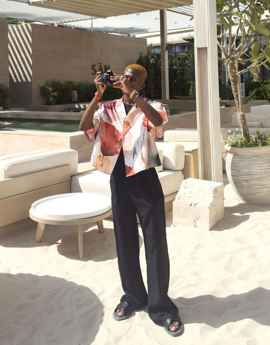 Man wearing shirt, trousers and sandals | ASOS Style Feed