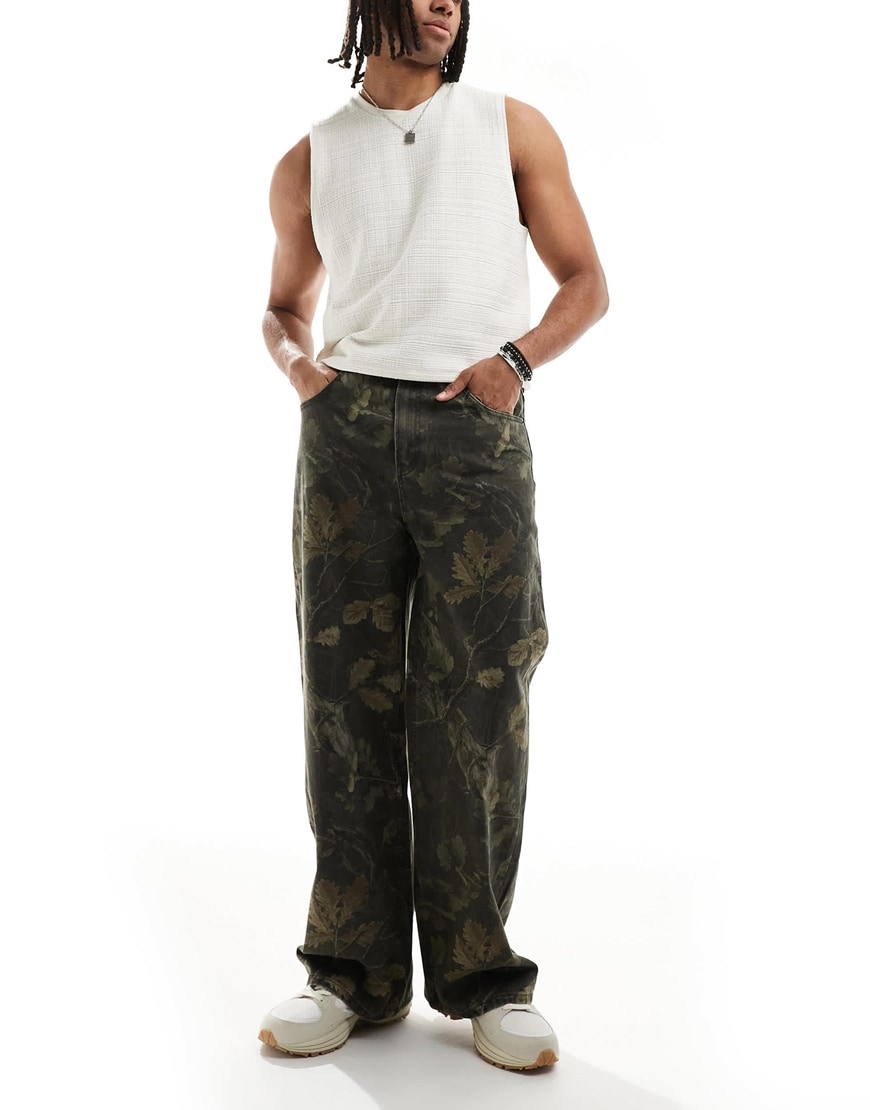 Cotton:On Super baggy jean in camo print | ASOS Style Feed